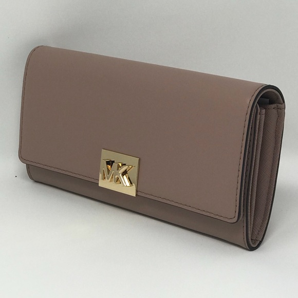 fawn michael kors wallet